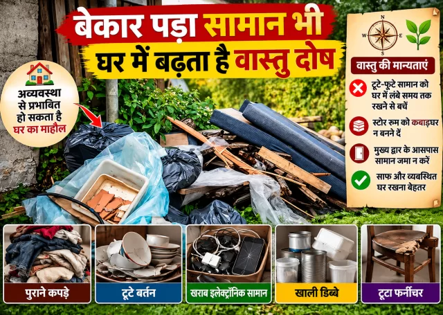 Vastu Tips: घर में जमा कबाड़ और टूटा सामान बढ़ा सकता है अव्यवस्था, वास्तु में भी माना जाता है अशुभ; आज ही देखें ये जगहें