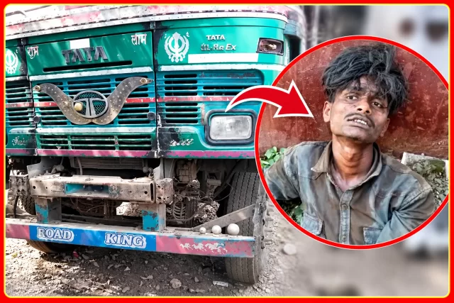 जबलपुर के ट्रांसपोर्ट नगर में ट्रकों से वायर चोरी करते युवक को व्यापारियों ने पकड़ा, साथी बाइक लेकर फरार