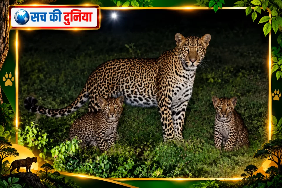 जबलपुर में तेंदुए के परिवार की दहशत: सिहोरा-खितौला में दो शावकों के साथ घूम रही मादा तेंदुआ, नया मोहल्ला तक पहुंचने से ग्रामीणों में खौफ