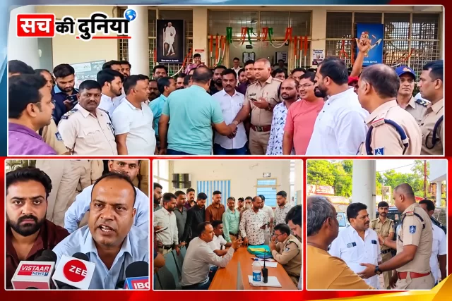 Jabalpur News: ₹20 हजार मांगने और अभद्रता के आरोप पर गोहलपुर थाने में वकीलों का धरना, TI और अधिवक्ता संघ अध्यक्ष के बीच तीखी बहस
