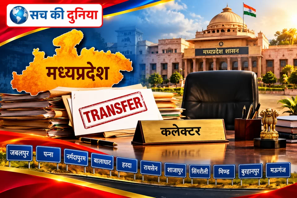 MP में बड़ा प्रशासनिक फेरबदल: 11 जिलों के कलेक्टर बदले, जबलपुर की कमान अरुण कुमार विश्वकर्मा को